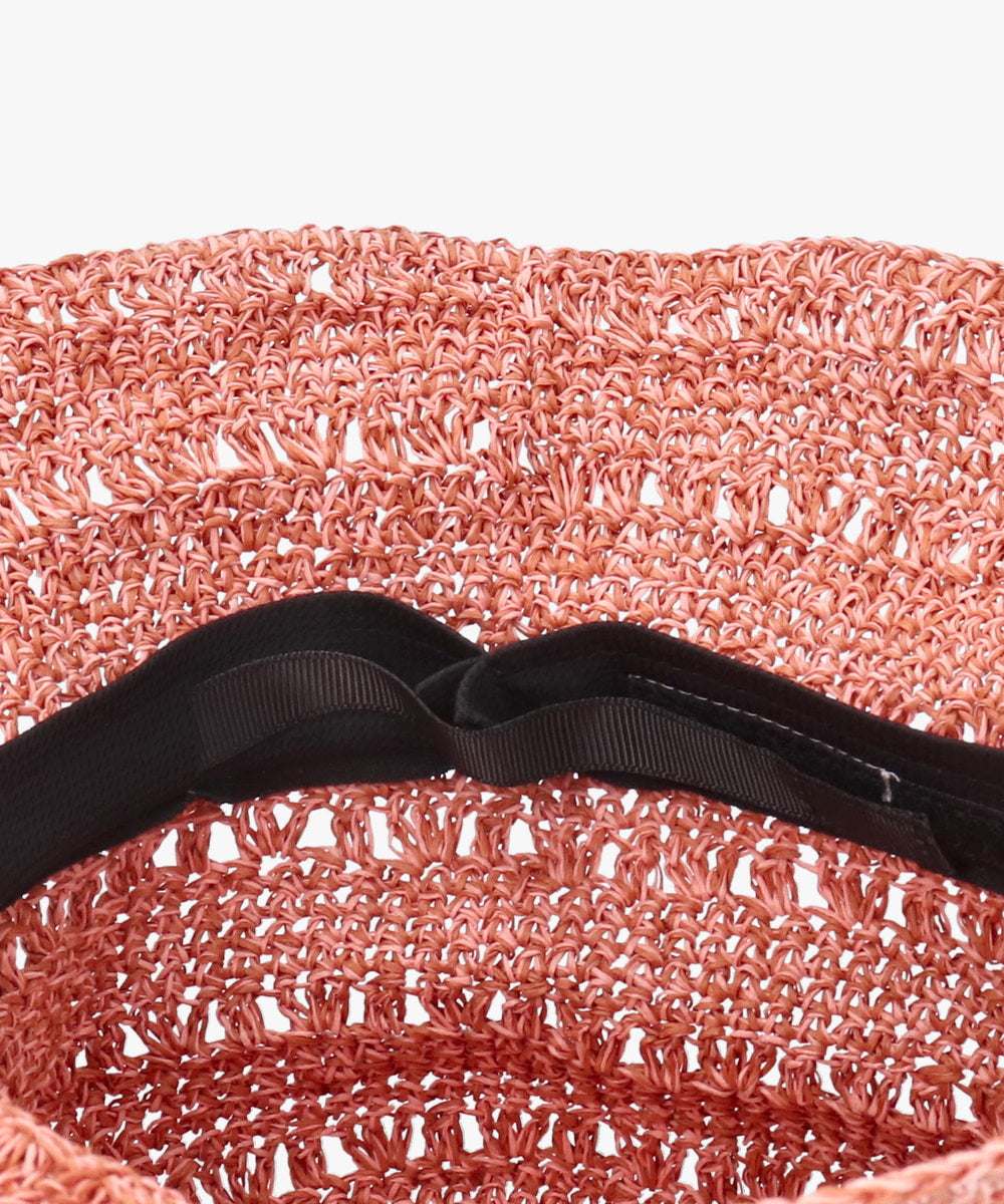 オーバーライド OVERRIDE OVERRIDE  W PAPER CROCHET SUN HAT / オーバーライド （PINK (15)） PINK (15)