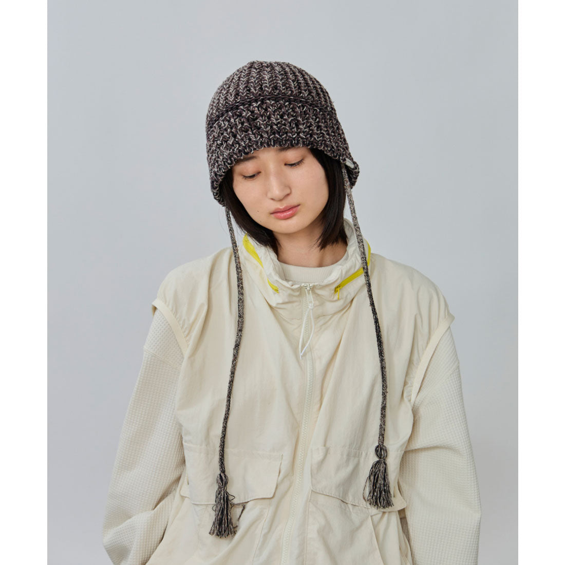 オーバーライド OVERRIDE OVERRIDE  KNIT BALLOON CLOCHE HAT SGP / オーバーライド （BLACK (01)） BLACK (01)