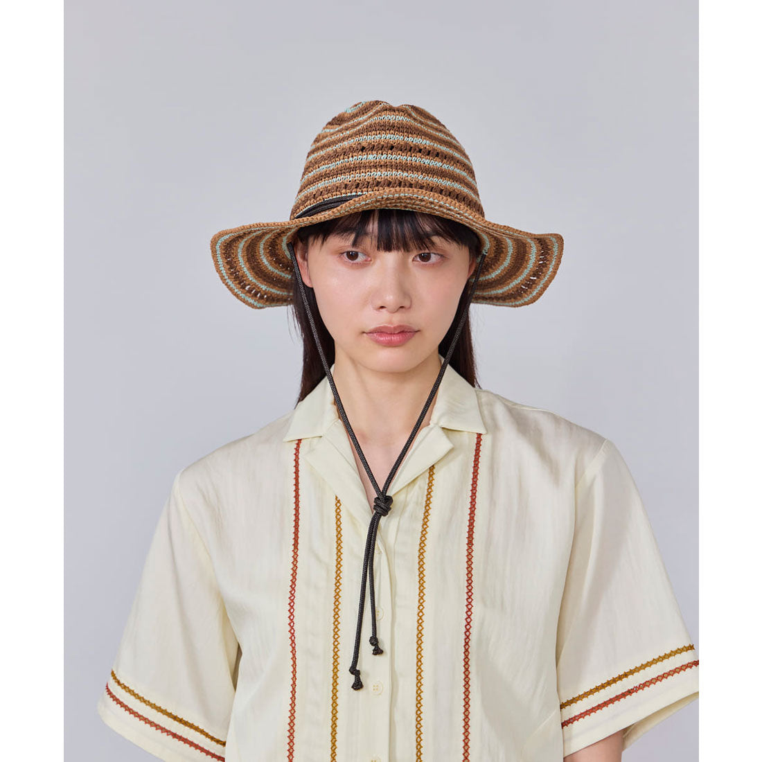 オーバーライド OVERRIDE OVERRIDE  PAPER BO CROCHET HAT / オーバーライド （BROWN (91)） BROWN (91)