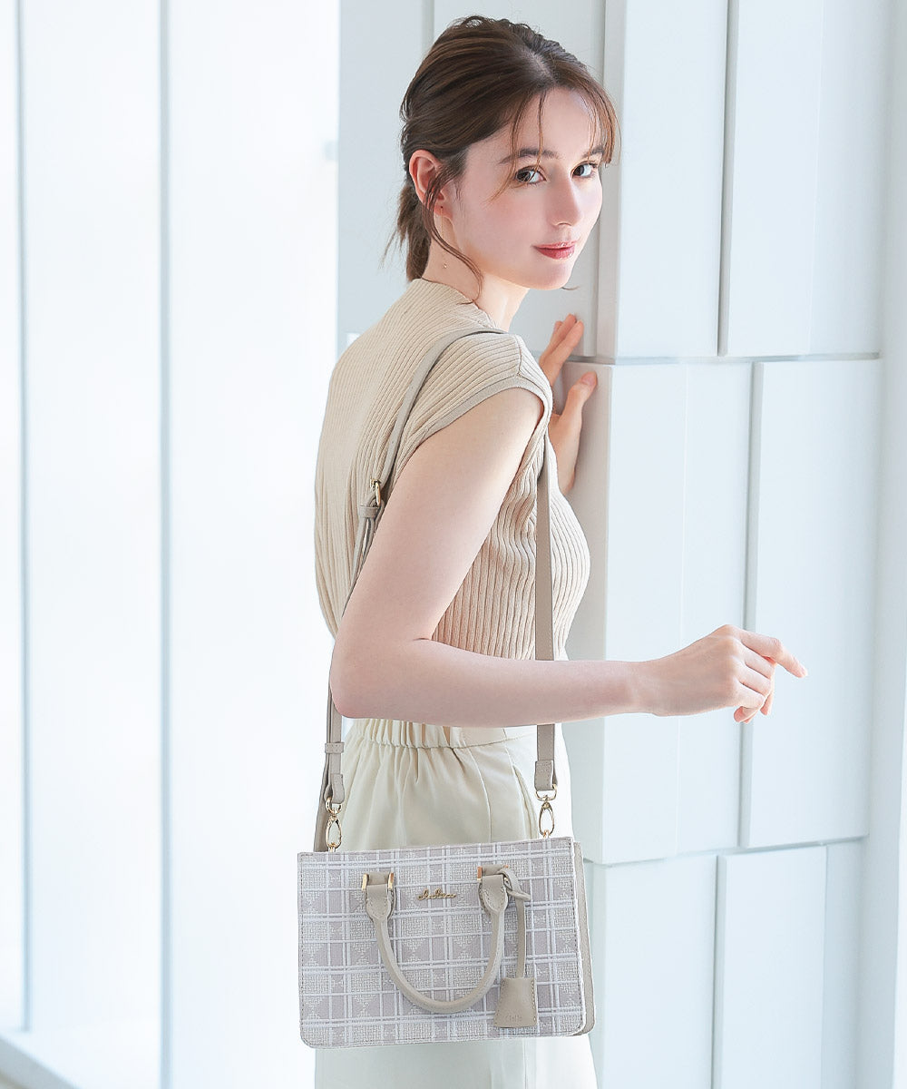 Clelia（クレリア） Clelia Handbag Shoulder Bag for Women Genuine Leather Cotton Crossbody