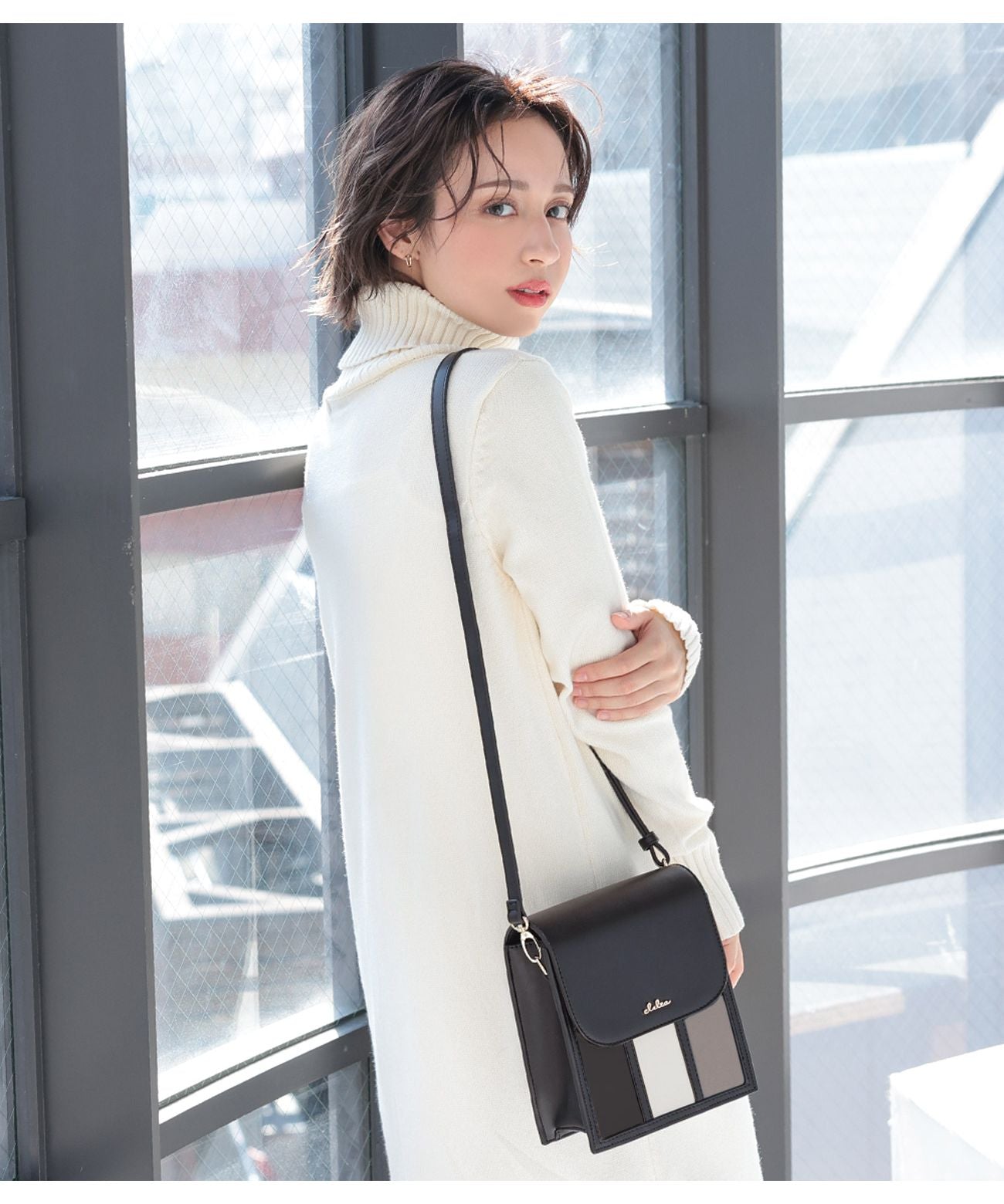 クレリア Clelia ショルダーバッグ ミニバッグ スクエアバッグ レディース 女性 バッグ おしゃれ かわいい 斜め掛け  Clelia クレリア ベレッサ CLー22674 （ティラミス） ティラミス