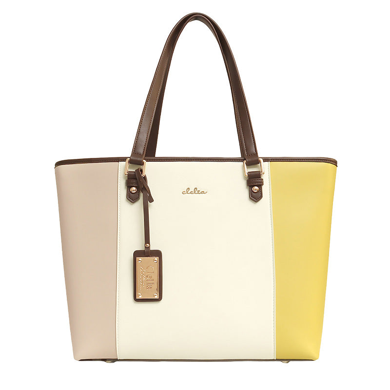 クレリア Clelia トートバッグ レディース ブランド リベルテ ファスナー付き A4 大容量 シンプル 肩掛け 自立 合皮 CLー22720 （花霞-はながすみ） 花霞-はながすみ