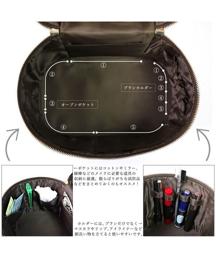 クレリア Clelia メイクボックス  大容量 持ち運び Clelia クレリア ベレッサ メイクポーチ バニティ コスメボックス ストライプ かわいい 大きめ CLー62212 （ミルキー） ミルキー