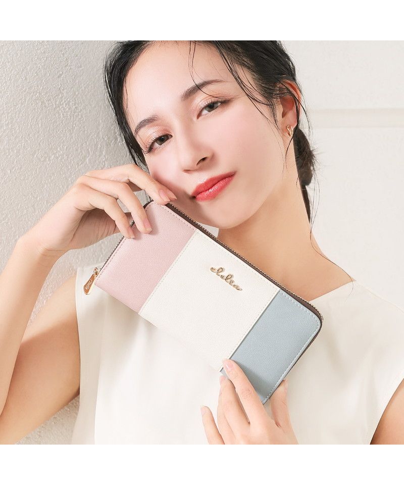 クレリア Clelia 財布 長財布 レディース ラウンドファスナー 薄型 大容量 小銭入れ トリコロール 大人可愛い Clelia クレリア リベルテ cleliaー17047