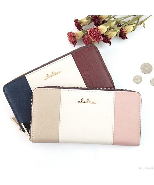 クレリア Clelia 財布 長財布 レディース ラウンドファスナー 薄型 大容量 小銭入れ トリコロール 大人可愛い Clelia クレリア リベルテ cleliaー17047