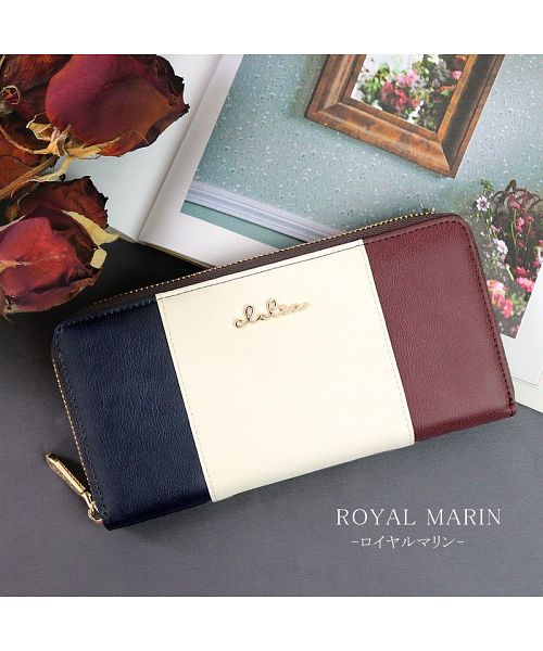 クレリア Clelia 財布 長財布 レディース ラウンドファスナー 薄型 大容量 小銭入れ トリコロール 大人可愛い Clelia クレリア リベルテ cleliaー17047