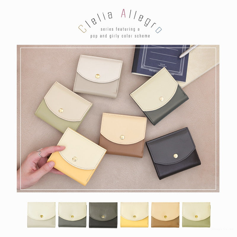クレリア Clelia 二つ折り財布 ウォレット ミニウォレット コンパクト 本革 山羊革 魔法の財布 マジックポケット 大容量 Clelia Allegro クレリア アレグロ レディース ギフト 贈り物 プレゼント （ハニーレモン） ハニーレモン