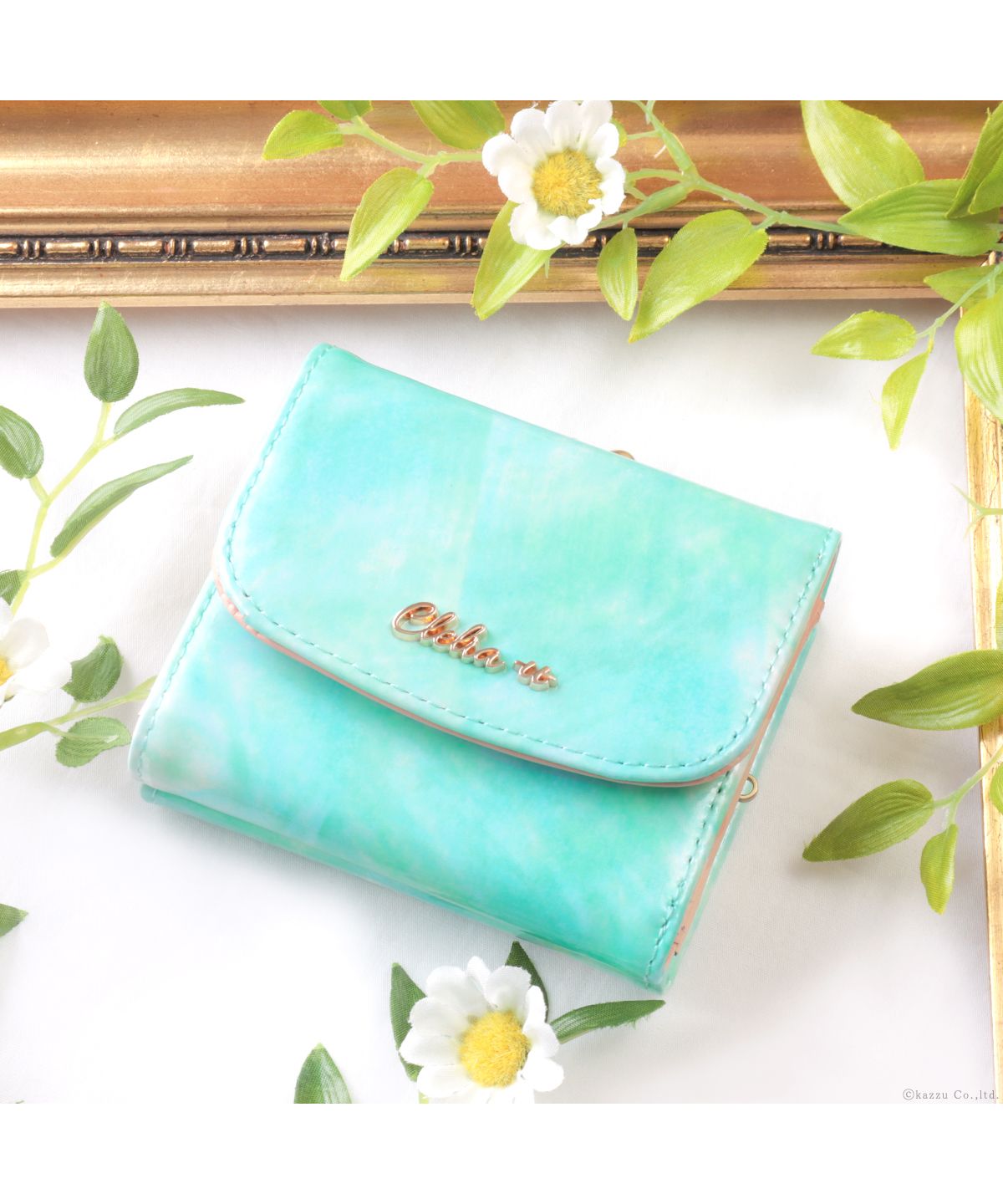 Clelia-u- Cleliaーuー Clelia-u- Clelia-u- Tri-fold Wallet Ladies Genuine Leather Enamel Art Leather Coin Purse Mini Made in Japan Bouquet Series CLU-805