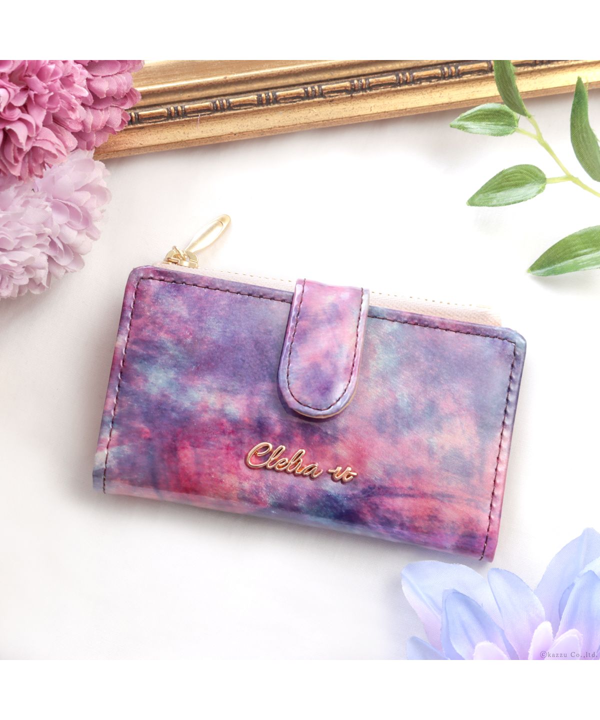 クレリアユー Clelia-u- Cleliaーuー クレリアユー キーケース レディース 本革 エナメル アートレザー カードポケット 小銭入れ 日本製 Bouquetシリーズ CLUー806 （プラム） プラム