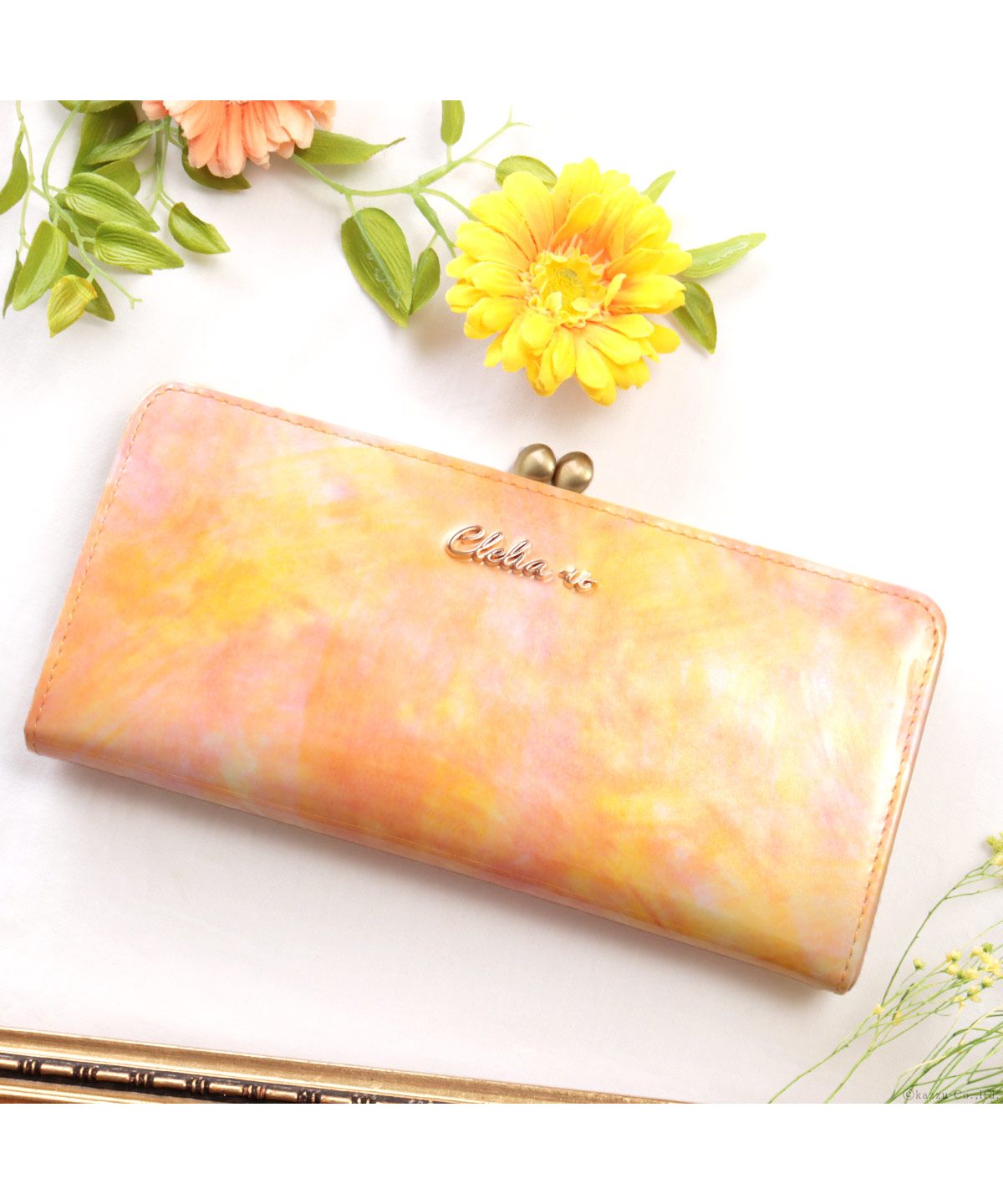 Clelia-u- Cleliaーuー Clelia-u- Coin Purse Wallet Ladies Long Wallet Genuine Leather Enamel Art Leather Made in Japan Bouquet Series CLU-804
