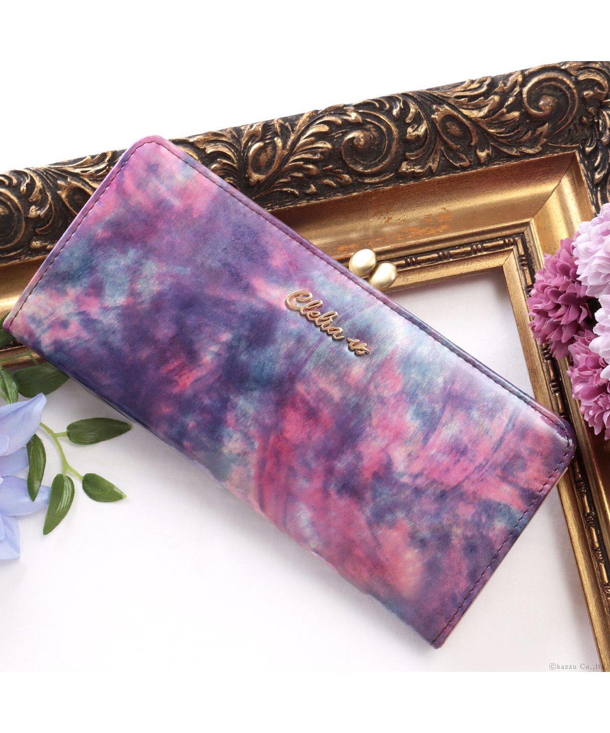 Clelia-u- Cleliaーuー Clelia-u- Coin Purse Wallet Ladies Long Wallet Genuine Leather Enamel Art Leather Made in Japan Bouquet Series CLU-804