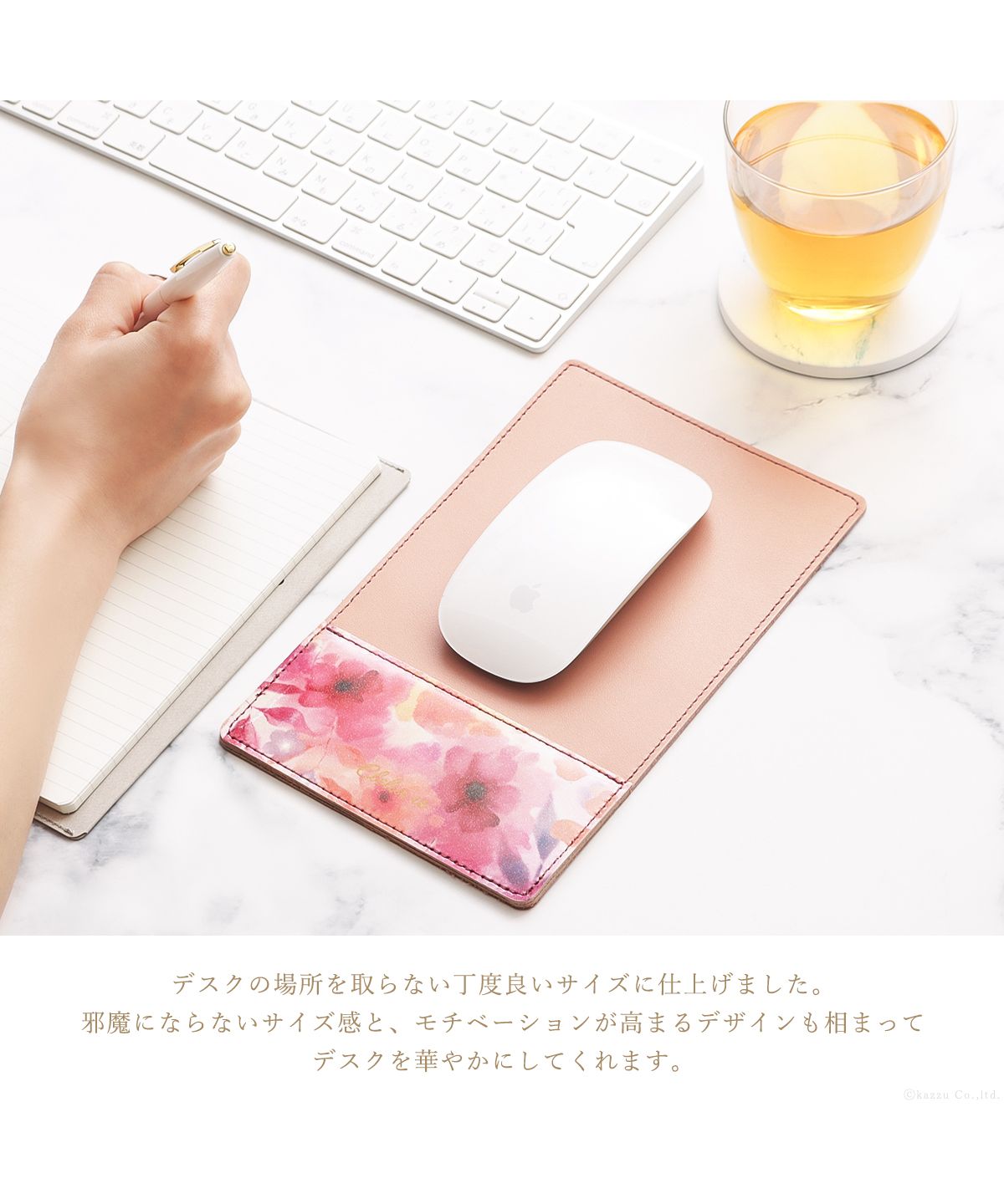 クレリアユー Clelia-u- マウスパッド レディース 本革 エナメル アートレザー  日本製 革 Cleliaーuー クレリアユー Fioreシリーズ CLUー402