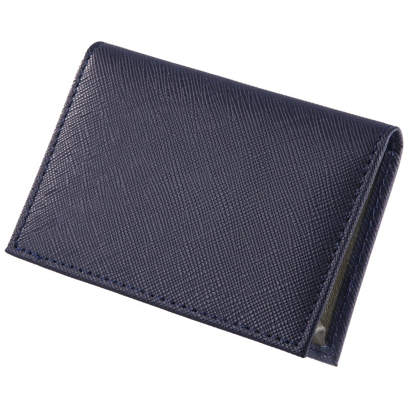 ガジル GAZIL 名刺入れ メンズ 本革 牛革 サフィアーノ レザー 50枚収納 大容量 軽量 35g スキミング防止 カードケース ブランド GAZIL ガジル プレゼント ギフト GA-3706 （ネイビー） ネイビー