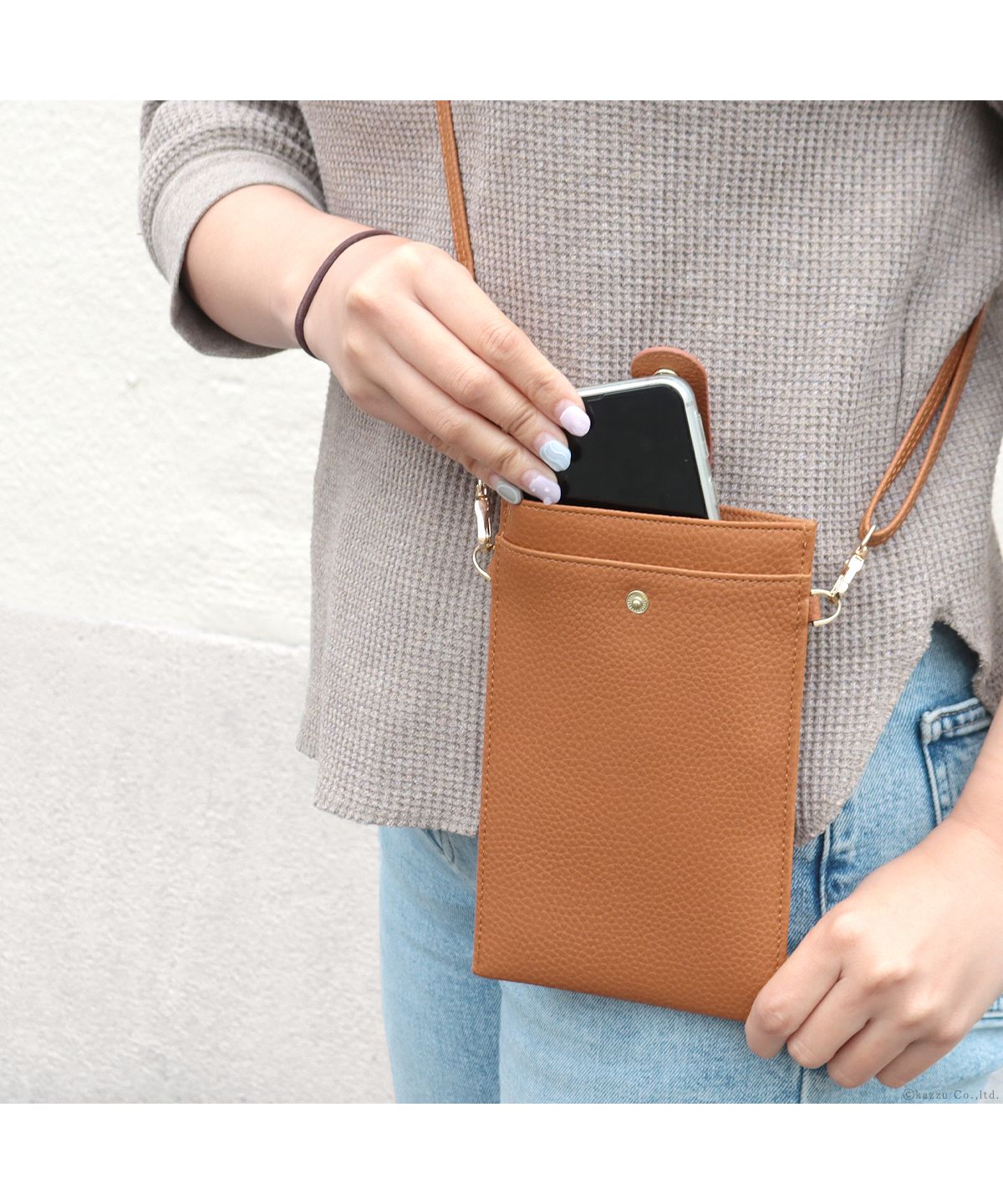 カッズセレクト KAZZU SELECT ショルダーバッグ レディース スマホケース スマホポシェット 財布機能付き スマホポーチ ミニショルダーバッグ