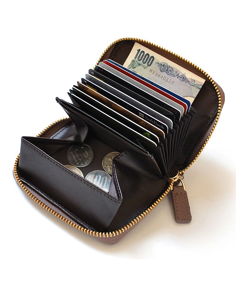 小物 sa! KAZZU SELECT Mini Wallet for Women Cowhide Accordion Large Capacity Ro