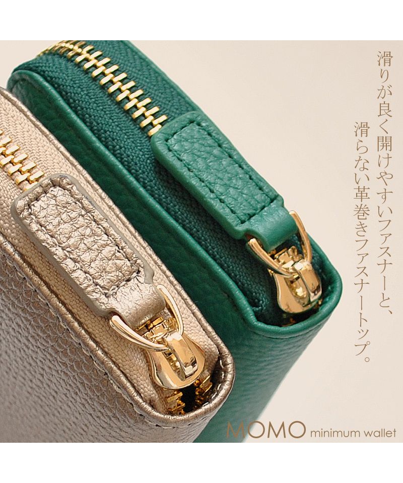 カッズセレクト KAZZU SELECT ミニ財布 レディース 牛革 蛇腹 大容量 ラウンドファスナー