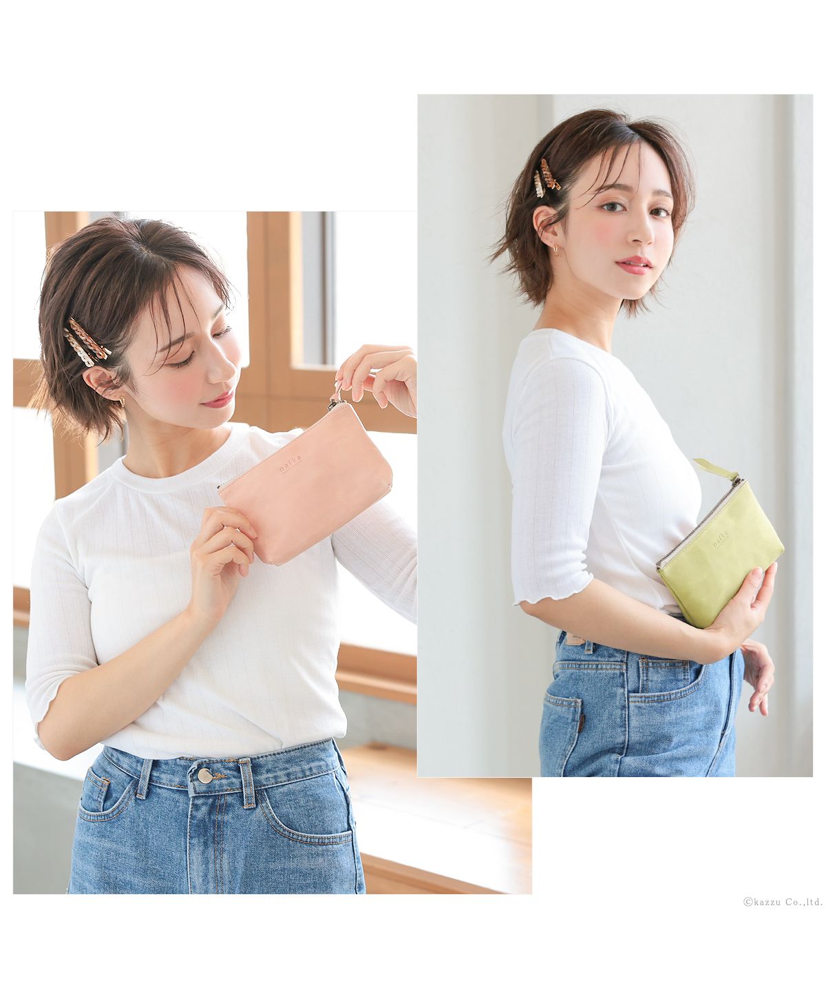ナフカ nafka nafka ナフカ レザーポーチM マルチポーチ レディース ポーチ  小物入れ 本革 牛革 レトロ アンティーク 日本製 NFKー72109 （キャメル） キャメル