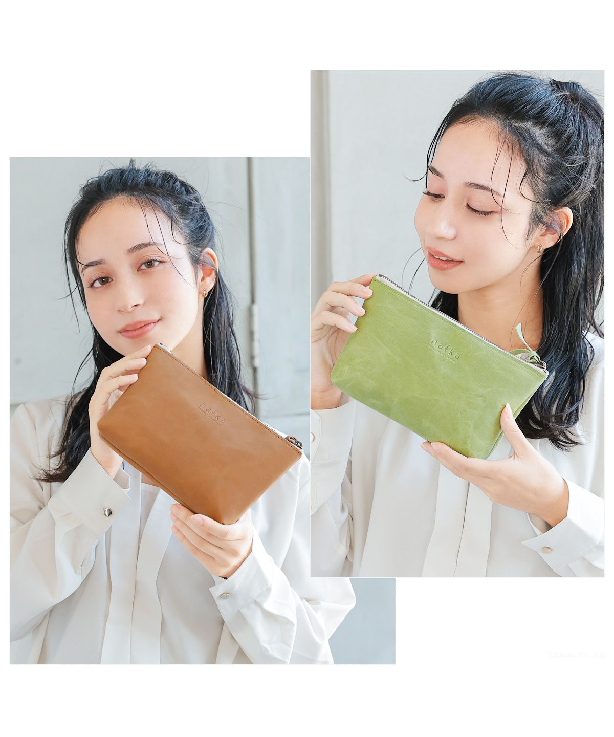 ナフカ nafka マルチポーチ 小物入れ ポーチ レディース 本革 姫路レザー 日本製 軽量 かわいい おしゃれ ナチュラル 大人 お出かけ 旅行 女性用 NFKー72115
