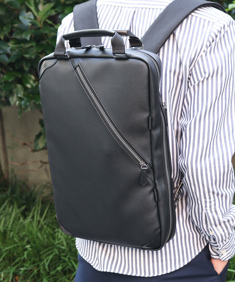 ZARIO Business Bag Backpack Men's 2way A4 Standalone Water-Repellent Nylon Large Capacity Lightweight Slim Thin Notebook PC ZARIO ZA-1008