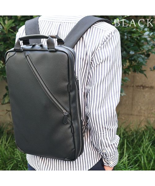 ZARIO Business Bag Backpack Men's 2way A4 Standalone Water-Repellent Nylon Large Capacity Lightweight Slim Thin Notebook PC ZARIO ZA-1008