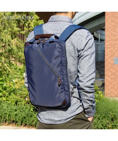 ZARIO Business Bag Backpack Men's 2way A4 Standalone Water-Repellent Nylon Large Capacity Lightweight Slim Thin Notebook PC ZARIO ZA-1008
