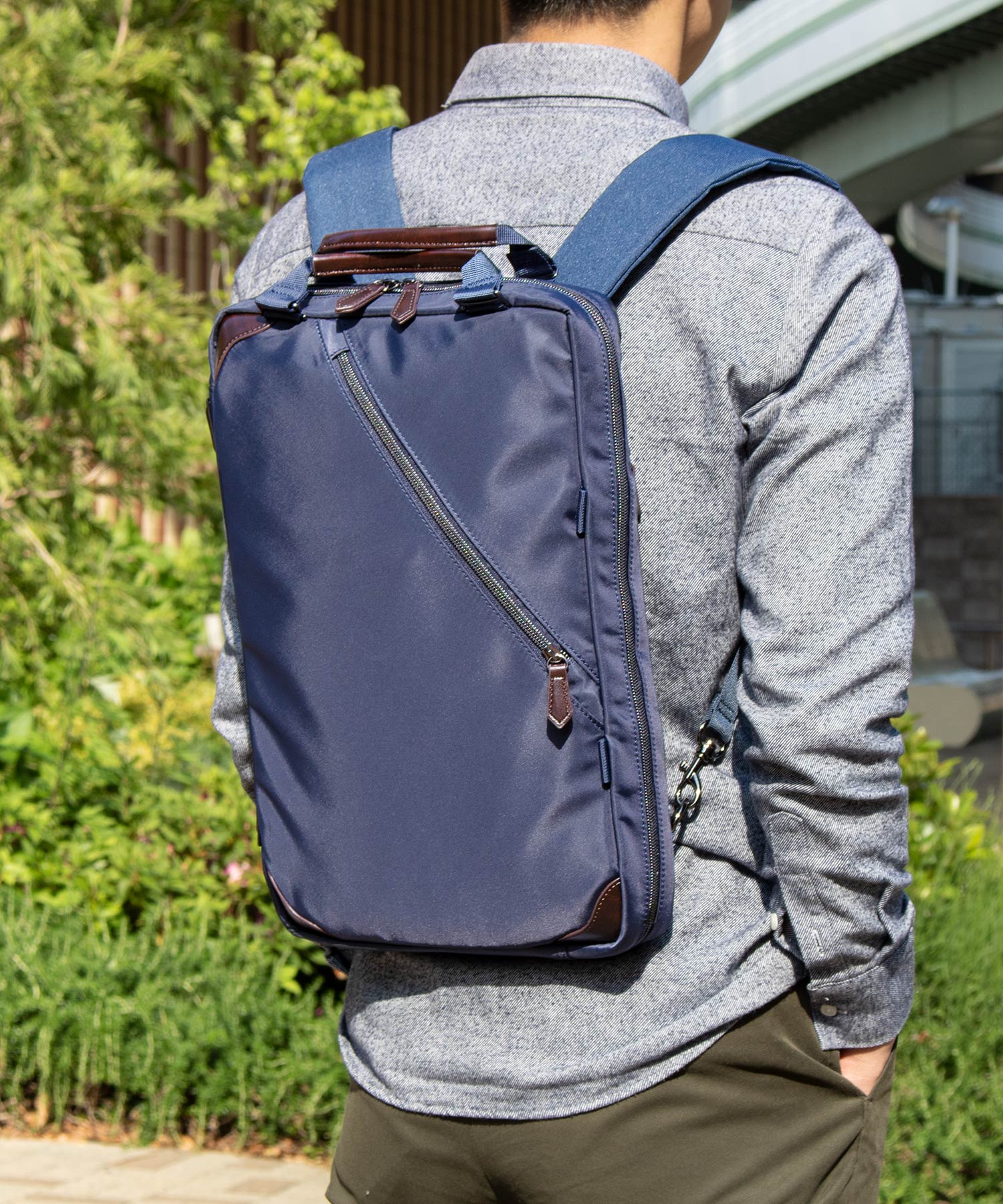 ZARIO Business Bag Backpack Men's 2way A4 Standalone Water-Repellent Nylon Large Capacity Lightweight Slim Thin Notebook PC ZARIO ZA-1008