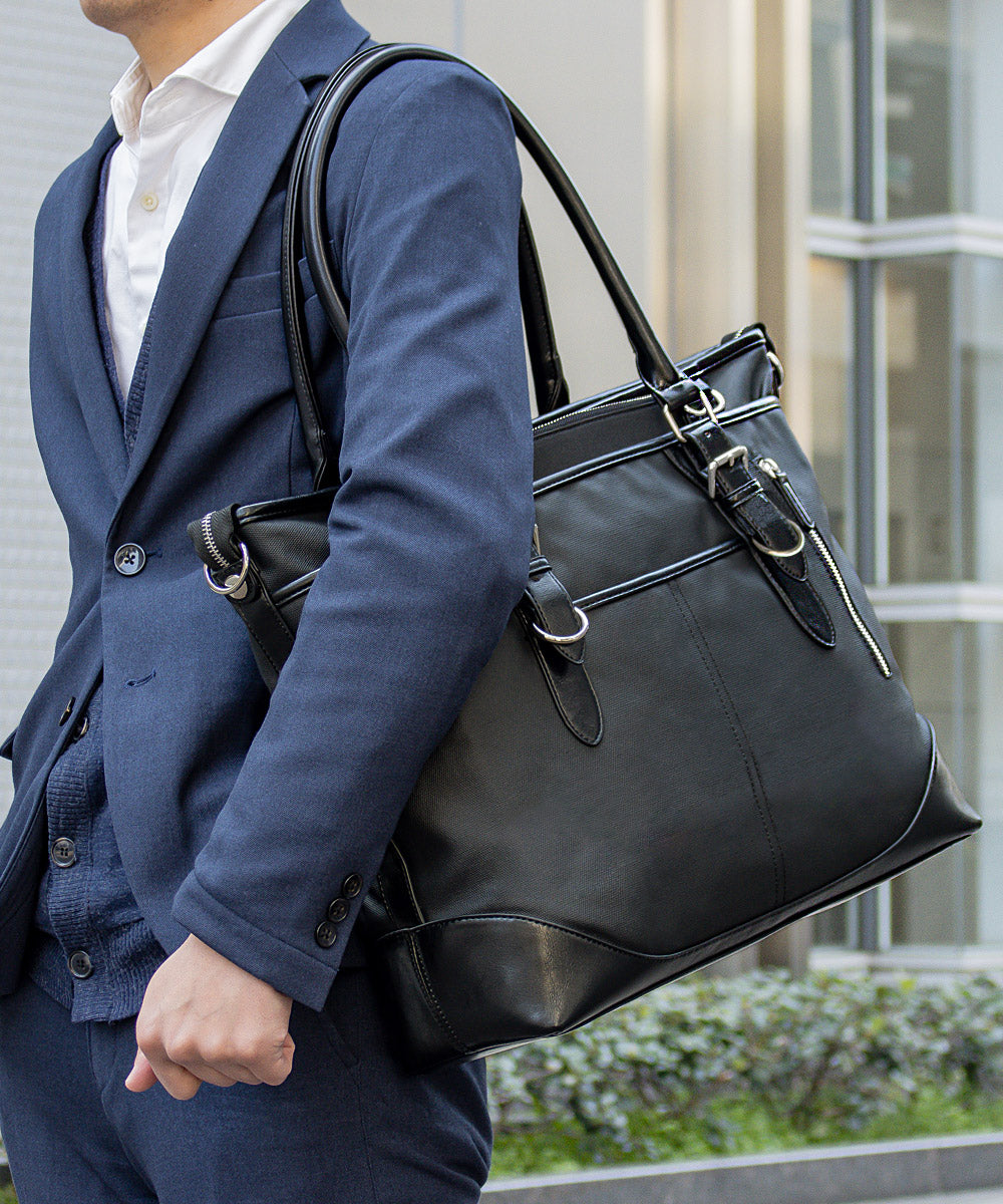 ZARIO Business Bag Tote Bag Men's Large Capacity Casual with Shoulder Strap 2way Bag Shoulder A4 Commuter Bag ZARIO ZA-2817