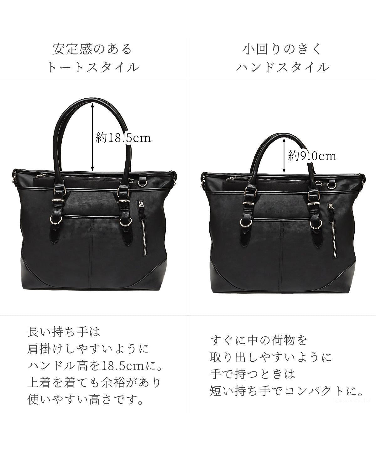 ZARIO Business Bag Tote Bag Men's Large Capacity Casual with Shoulder Strap 2way Bag Shoulder A4 Commuter Bag ZARIO ZA-2817