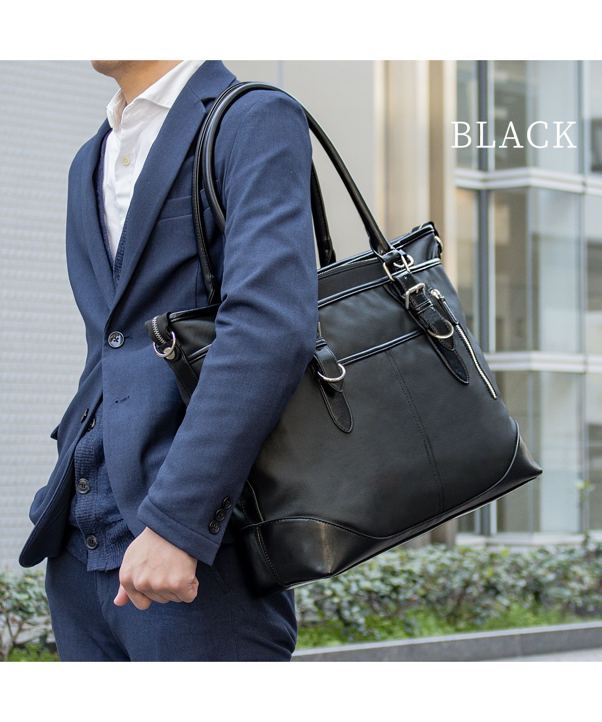 ZARIO Business Bag Tote Bag Men's Large Capacity Casual with Shoulder Strap 2way Bag Shoulder A4 Commuter Bag ZARIO ZA-2817