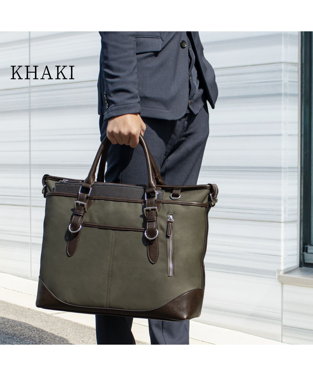 ZARIO Business Bag Tote Bag Men's Large Capacity Casual with Shoulder Strap 2way Bag Shoulder A4 Commuter Bag ZARIO ZA-2817