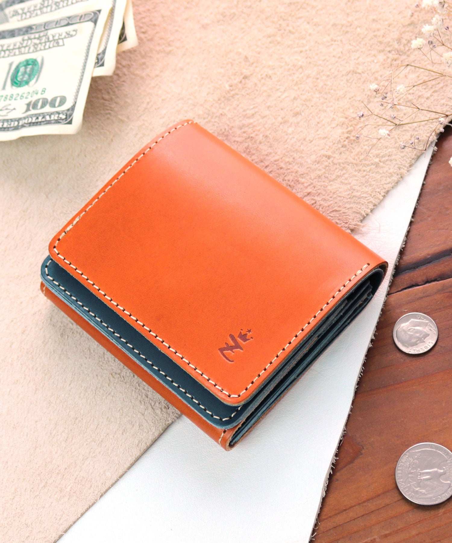 ZARIO-GRANDEE Wallet Men's Bi-fold Genuine Leather Cowhide Tochigi Lea
