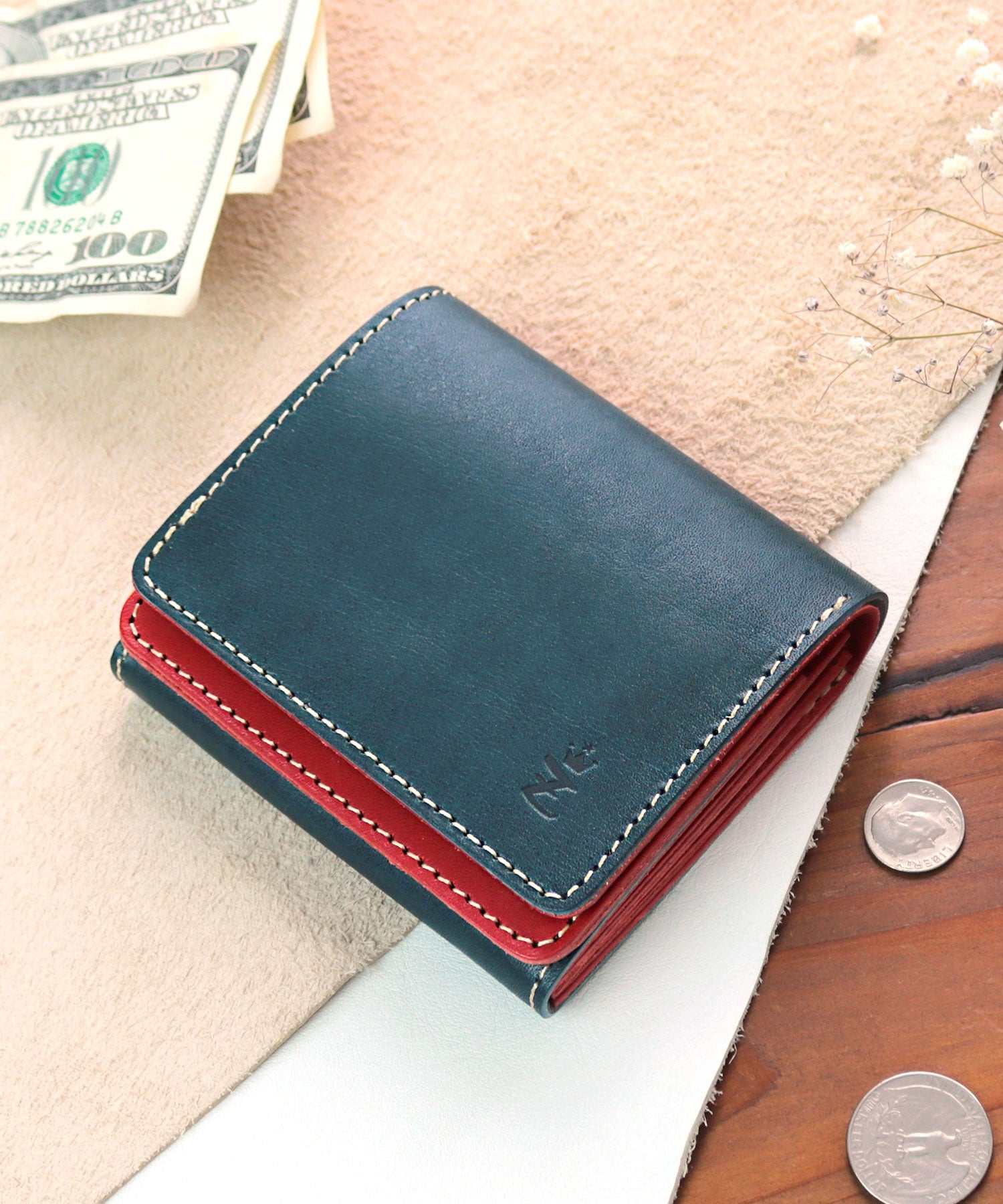 ZARIO-GRANDEE Wallet Men's Bi-fold Genuine Leather Cowhide Tochigi Lea