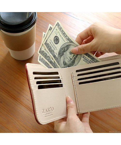 ZARIO-GRANDEE Folded Wallet Ladies Genuine Leather Made in Japan Italian Leather Two-Fold Elba Matte Leather Two-Fold Wallet ZARIO-GRANDEE