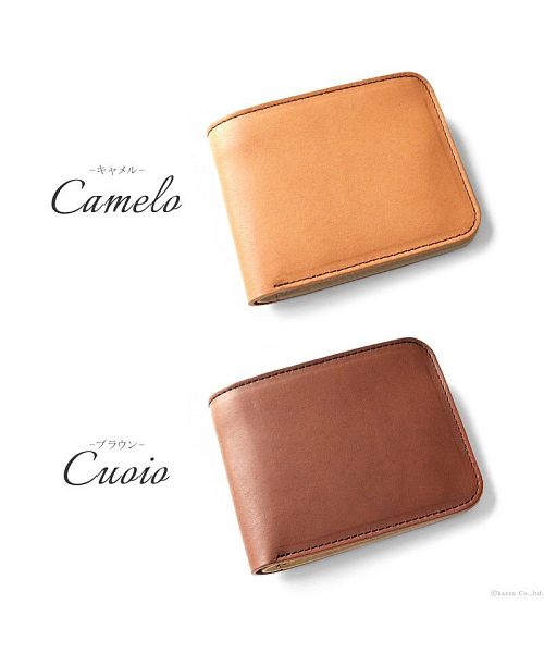 ZARIO-GRANDEE Folded Wallet Ladies Genuine Leather Made in Japan Italian Leather Two-Fold Elba Matte Leather Two-Fold Wallet ZARIO-GRANDEE