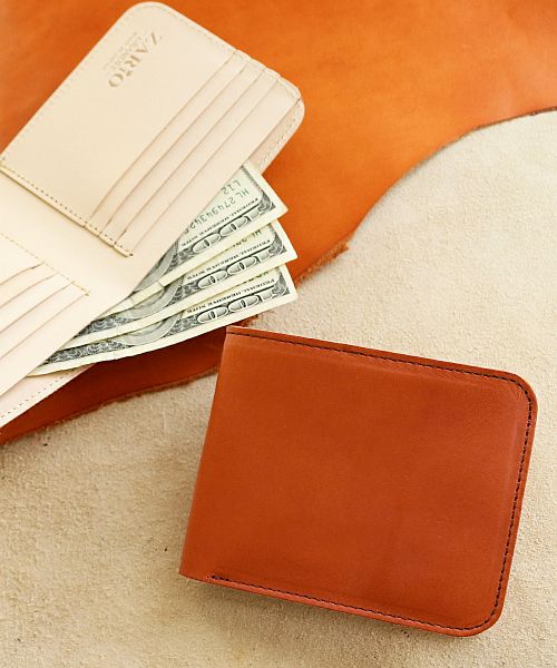 ZARIO-GRANDEE Folded Wallet Ladies Genuine Leather Made in Japan Italian Leather Two-Fold Elba Matte Leather Two-Fold Wallet ZARIO-GRANDEE