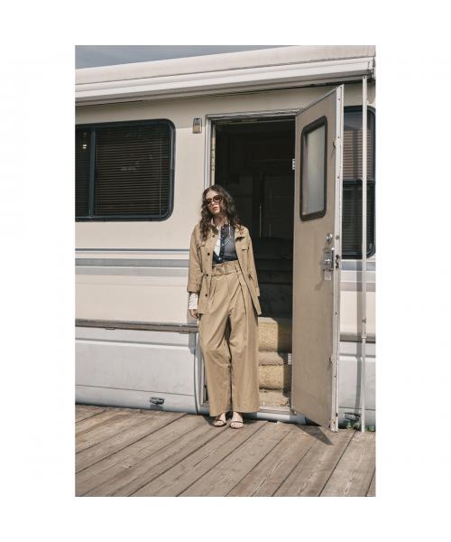 ル・メランジュ Le Melange Le Melange サファリジャケット 8513803 ナイロンツイル （044/CAMEL） 044/CAMEL