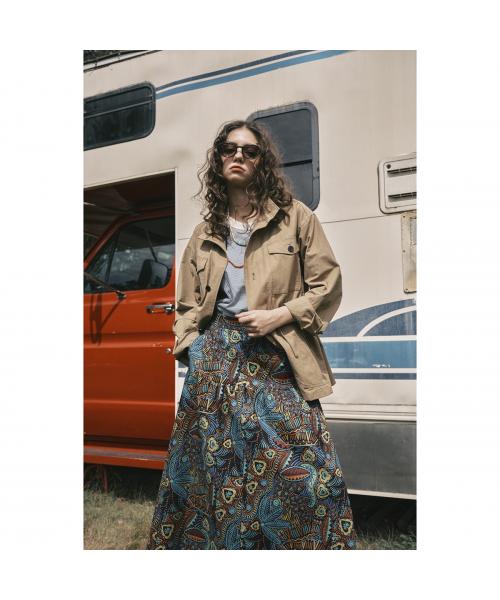 ル・メランジュ Le Melange Le Melange サファリジャケット 8513803 ナイロンツイル （044/CAMEL） 044/CAMEL