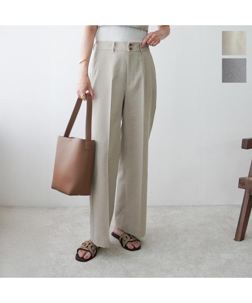 ル・メランジュ Le Melange Le Melange ワイドパンツ 8523509 スラックス ストレート （14/B/GRAY） 14/B/GRAY