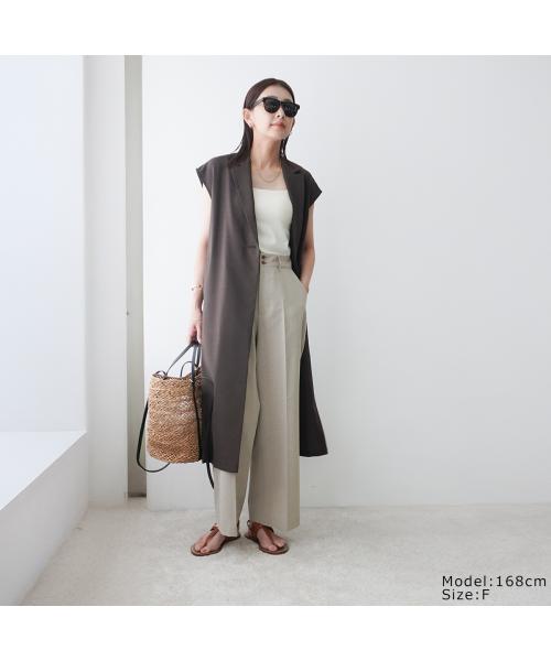 ル・メランジュ Le Melange Le Melange ワイドパンツ 8523509 スラックス ストレート （14/B/GRAY） 14/B/GRAY