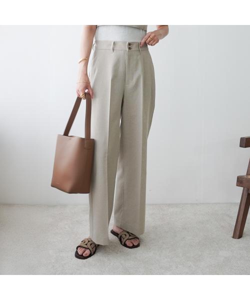 ル・メランジュ Le Melange Le Melange ワイドパンツ 8523509 スラックス ストレート （14/B/GRAY） 14/B/GRAY