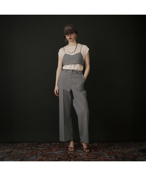 ル・メランジュ Le Melange Le Melange ワイドパンツ 8523509 スラックス ストレート （14/B/GRAY） 14/B/GRAY