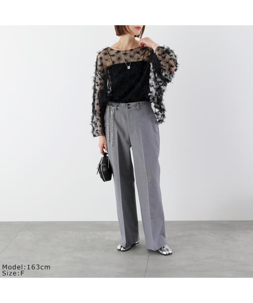 ル・メランジュ Le Melange Le Melange ワイドパンツ 8523509 スラックス ストレート （14/B/GRAY） 14/B/GRAY