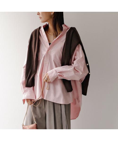 ル・メランジュ Le Melange Le Melange オックス シャツ 8543203 オーバーサイズ （020/PINK/ピンク） 020/PINK/ピンク