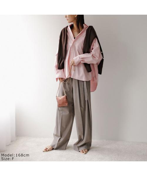 ル・メランジュ Le Melange Le Melange オックス シャツ 8543203 オーバーサイズ （020/PINK/ピンク） 020/PINK/ピンク