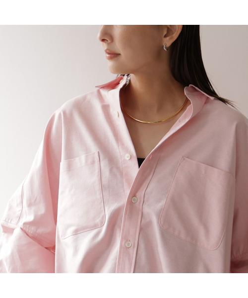 ル・メランジュ Le Melange Le Melange オックス シャツ 8543203 オーバーサイズ （020/PINK/ピンク） 020/PINK/ピンク