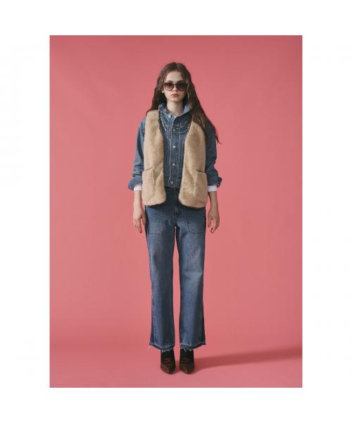 ル・メランジュ Le Melange Le Melange ジーンズ  8553501 デニム サイドライン （060/BLUE） 060/BLUE