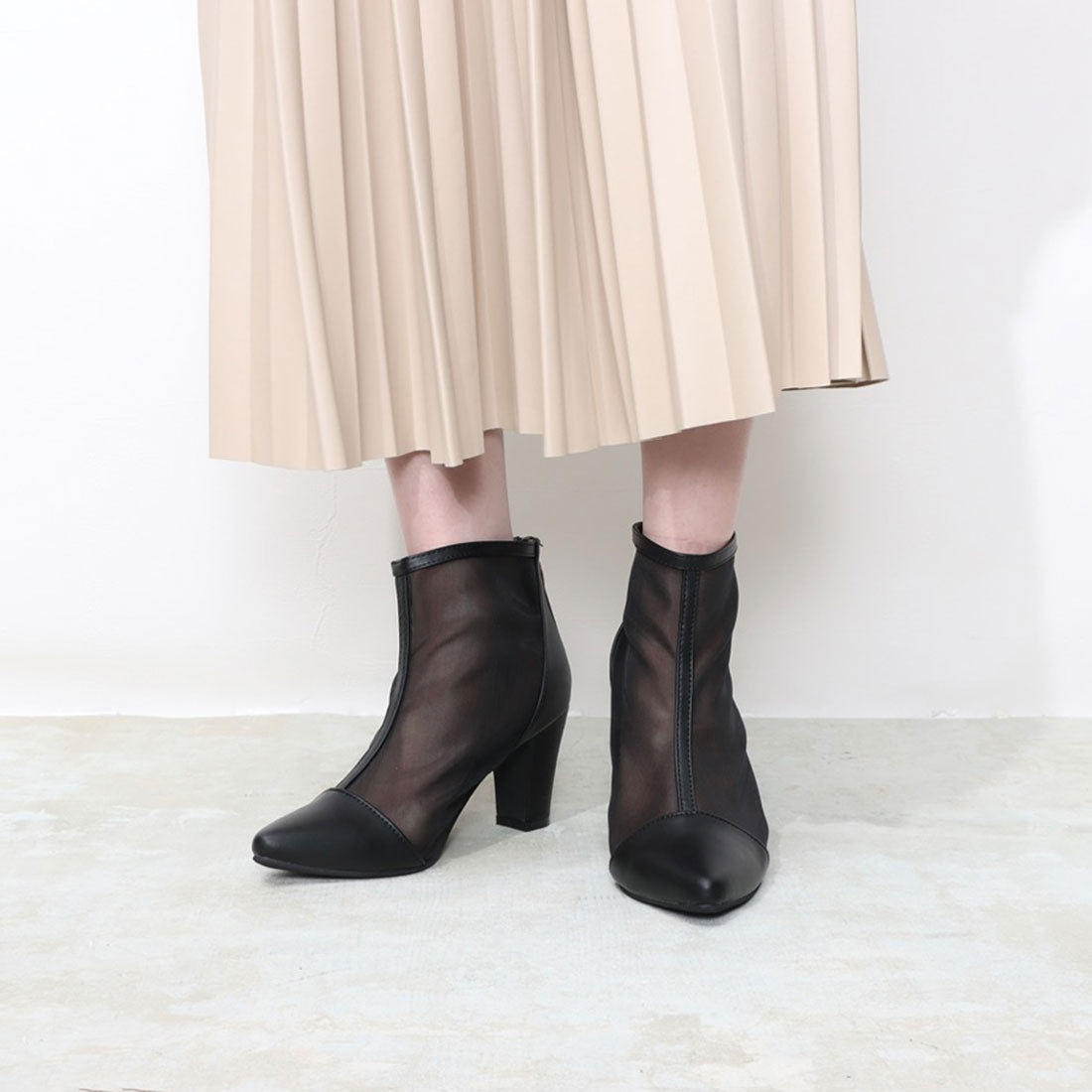 リバティードール LiBERTYDOLL シアーチュール美脚ヒールブーツ/9065