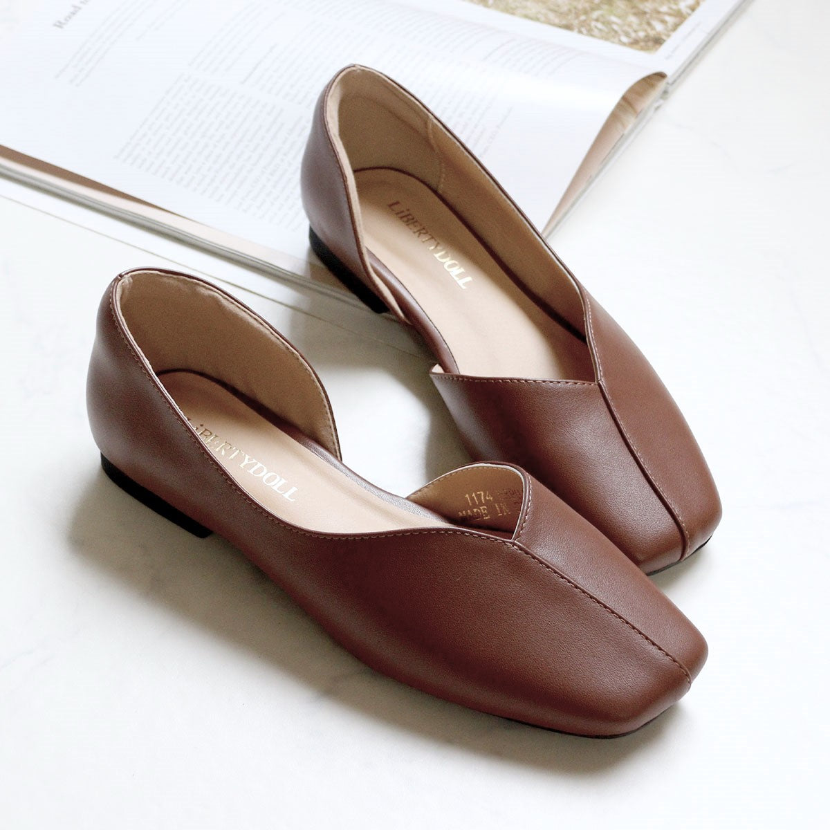 Office Casual Formal Flat Side Cut Pumps /1174