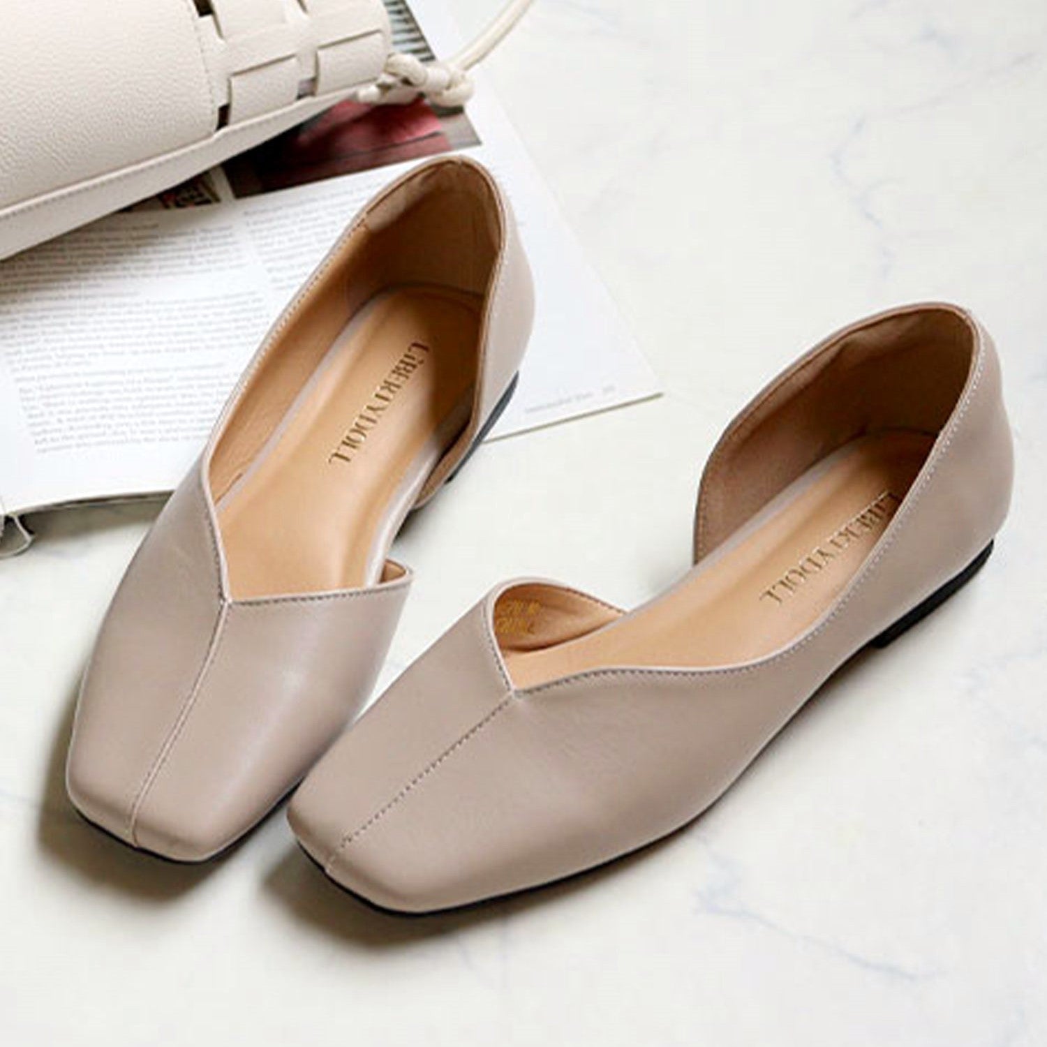 Office Casual Formal Flat Side Cut Pumps /1174