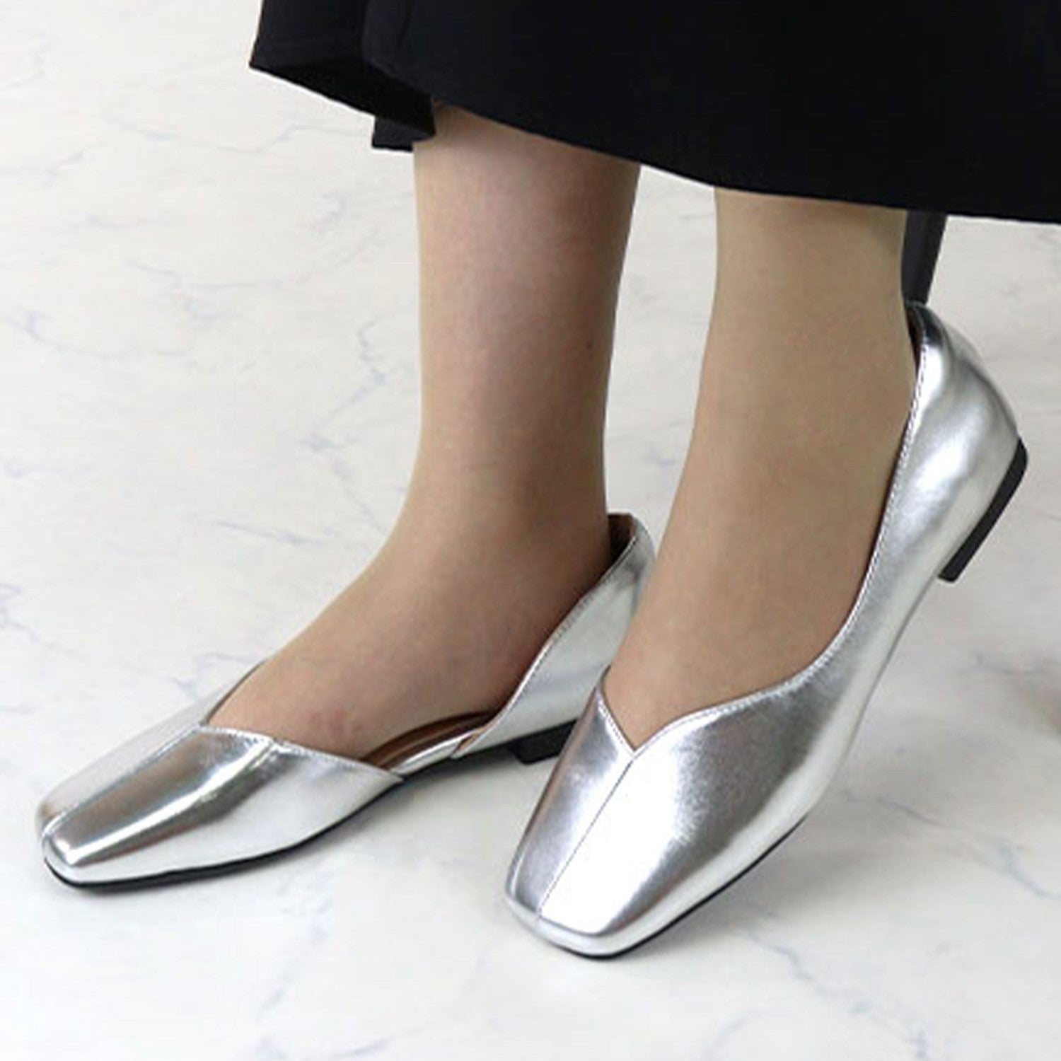 Office Casual Formal Flat Side Cut Pumps /1174